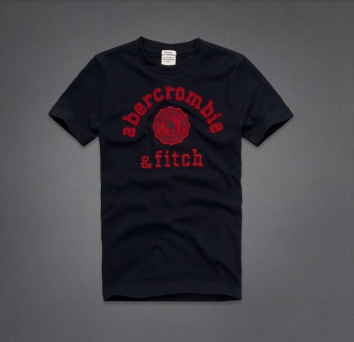 Abercrombie Fitch Hombres De Cuello Redondo Corto Remera AF5215